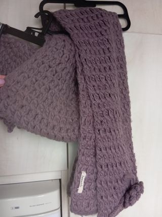 Conjunto gorro y bufanda de lana