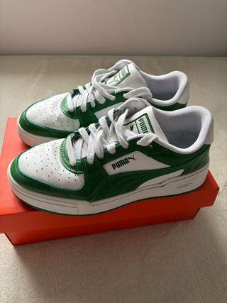 Zapatillas Puma Blancas y Verdes Talla 43