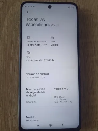 Xiaomi Redmi Note 9 Pro 64GB nuevo