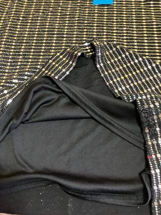 Top fiesta lentejuelas plateadas