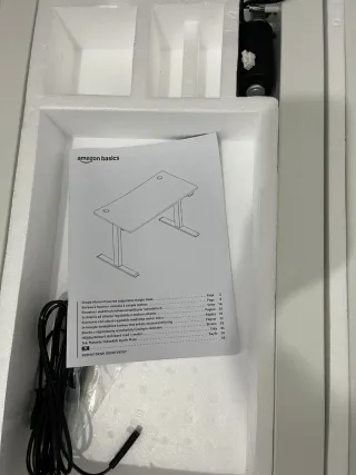 SONGMICS Escritorio Eléctrico Regulable Blanco