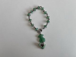 Pulsera Tous piedras verdes naturales y plata