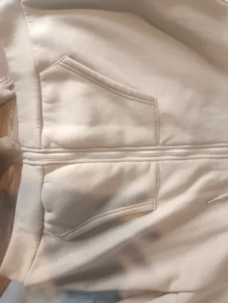 Sudadera Beige Cremallera Talla M