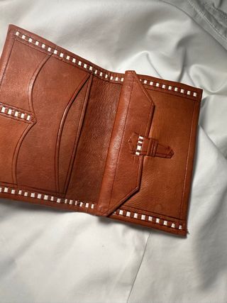 Cartera de mujer de cuero marrón