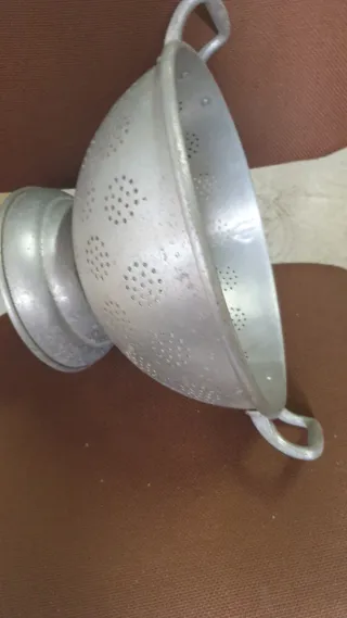 Escorredor de legumes vintage alumínio