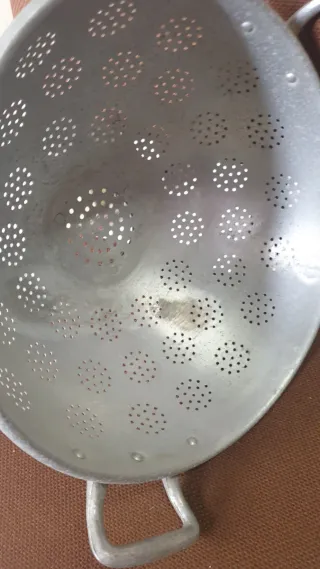 Escorredor de legumes vintage alumínio