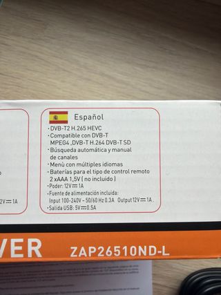 Receptor TDT NordMende HD DVB-T2 ZAP26510ND-L