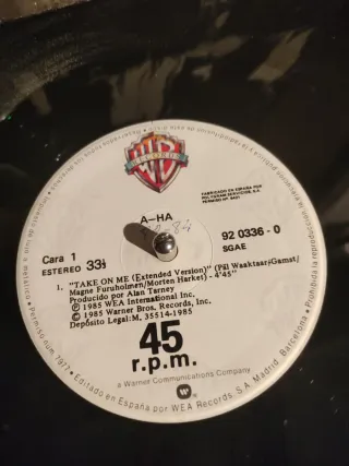 A-ha Take On Me Maxi Single 12 Vinilo