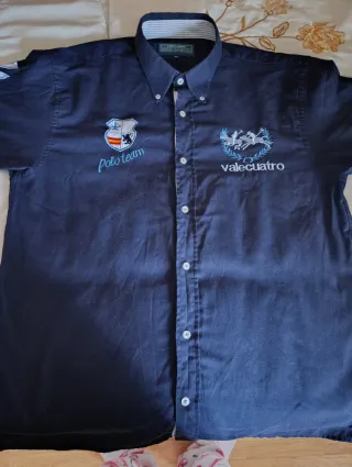 Camisa VALECUATRO Hombre Azul Talla XL