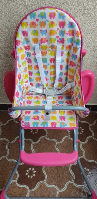 Trona bebé Asalvo con estampado de elefantes