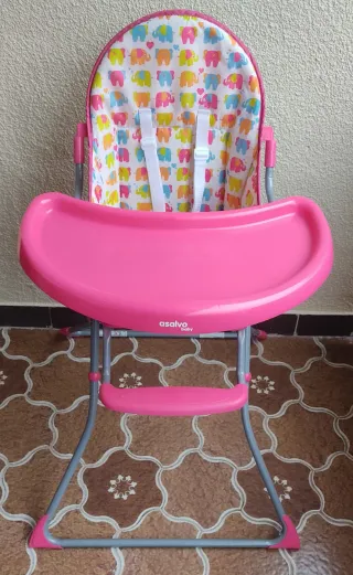 Trona bebé Asalvo con estampado de elefantes