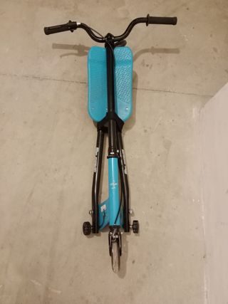 Patinete 3 ruedas azul plegable