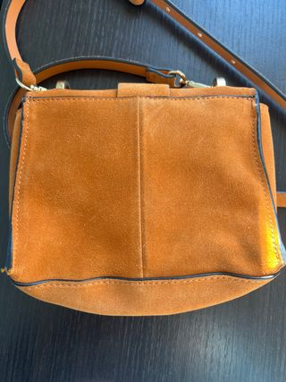 Bolso Zara Serraje Marrón Hebilla Tortoise