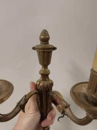 3 Apliques Luis XVI Bronce