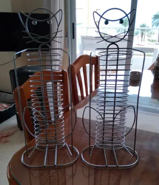 Porta CDs Diseño Gato Metal