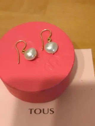 Pendientes Tous Oro y Perla