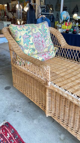 Tumbona de mimbre