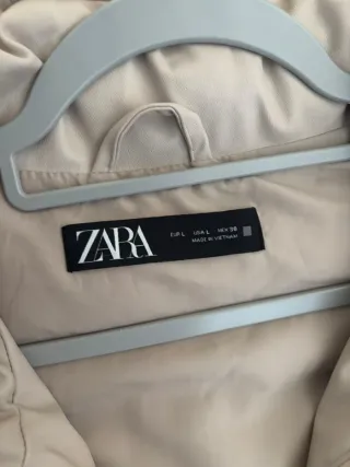 Chaleco largo acolchado Zara talla L