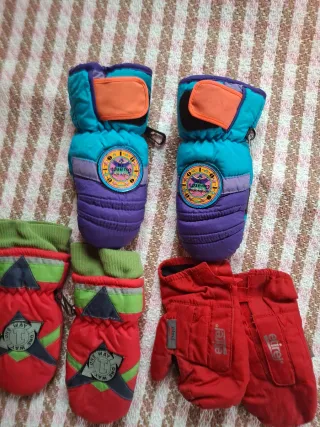 Set guanti neve bambino 3 paia da 4 anni a 6 anni