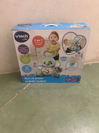 Andador musical elefante azul