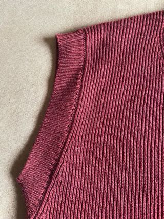 Chaleco Zara Lana Burdeos Talla L