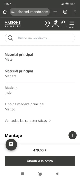 Mesa de centro de madera con tapa de cristal