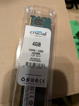 2x RAM DDR4 Crucial 4GB DDR4-2400 UDIMM 1.2V CL17