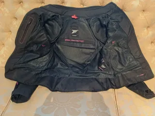 Chaqueta Moto Mujer Talla S Negra y Rosa