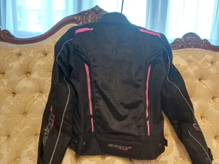 Chaqueta Moto Mujer Talla S Negra y Rosa