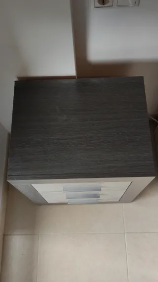 Conjunto Mesitas de Noche Madera y Metal