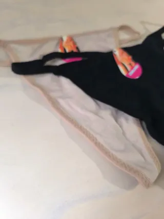 Tangas Moda Guo Talla M (Beige y Negro)