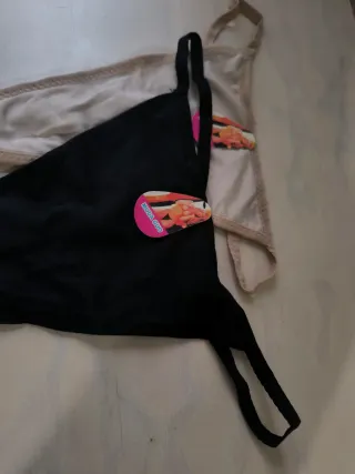 Tangas Moda Guo Talla M (Beige y Negro)