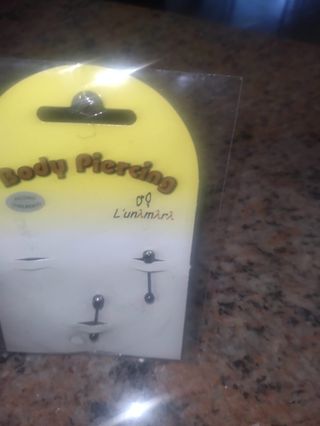 2 piercing acciaio chirurgico brillantino