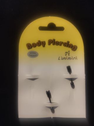 2 piercing acciaio chirurgico brillantino