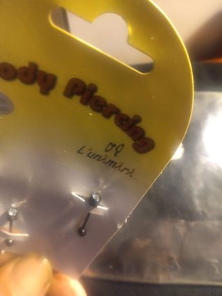 2 piercing acciaio chirurgico brillantino