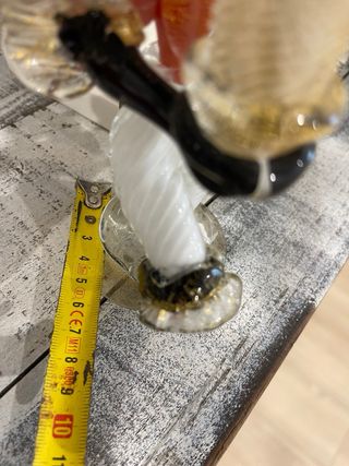 Pareja Candelabros Vidrio Figuras Africanas