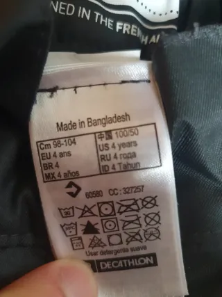 Ropa esquí niño 4 años