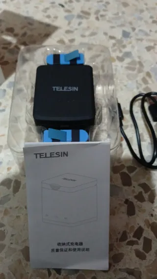 Cargador Telesin +2 baterías GO PRO HERO 8/7/6/5