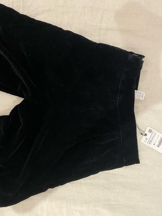 Pantalón Zara Terciopelo Negro
