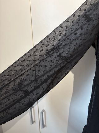 Vestido negro plumeti Stradivarius Talla M