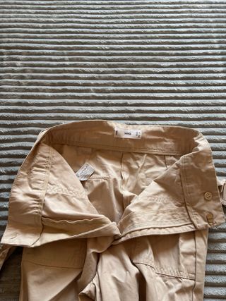 Pantalón Mango Beige Mujer