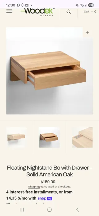 Mesilla Noche Woodek Madera NUEVA A ESTRENAR