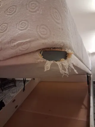 Canapé abatible y colchón (135 cm x 190 cm).