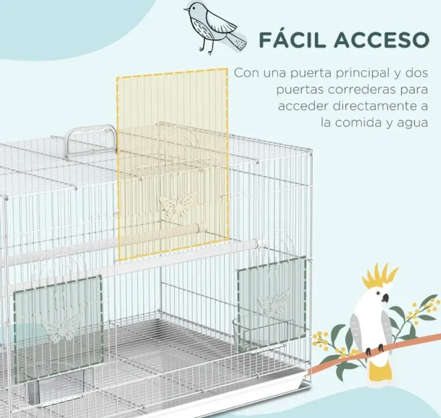 Jaula para pájaros blanca