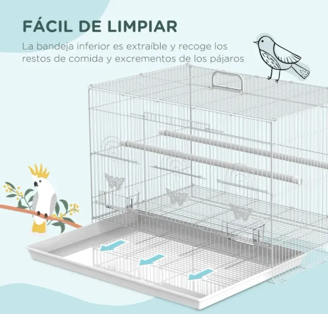 Jaula para pájaros blanca