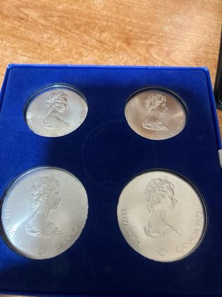 Set 4 monete argento 925 (145 grammi)