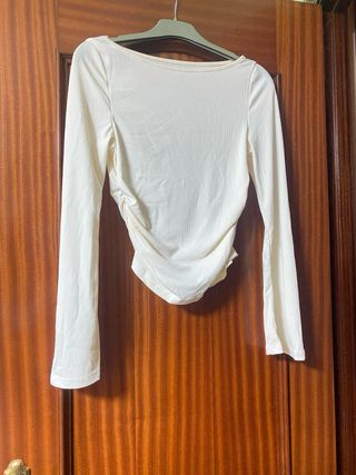 Top manga larga fruncido Talla S