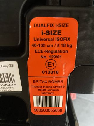 Silla Römer Dualfix i-Size Isofix