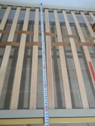 Somier 90cm con cabecero madera