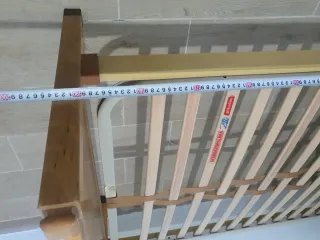 Somier 90cm con cabecero madera